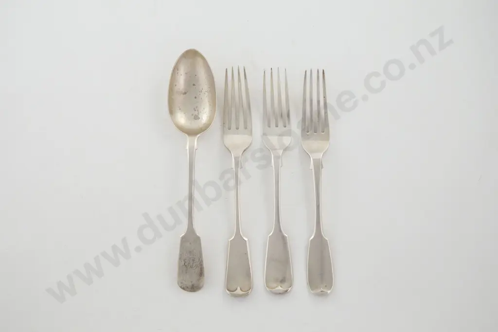 3 S/S Table Forks & A Tablespoon Image 1++