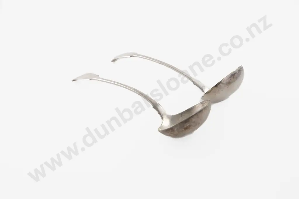 2 Vintage S/P Fiddle Pattern Soup Ladles Image 1++
