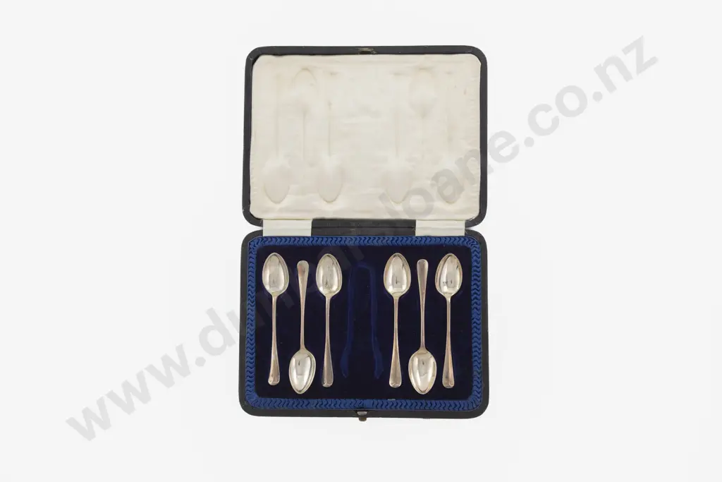 2 Cased Sets Of 6 S/S Coffee Spoons & A Cased Set Of 5 Spoons Image 1++