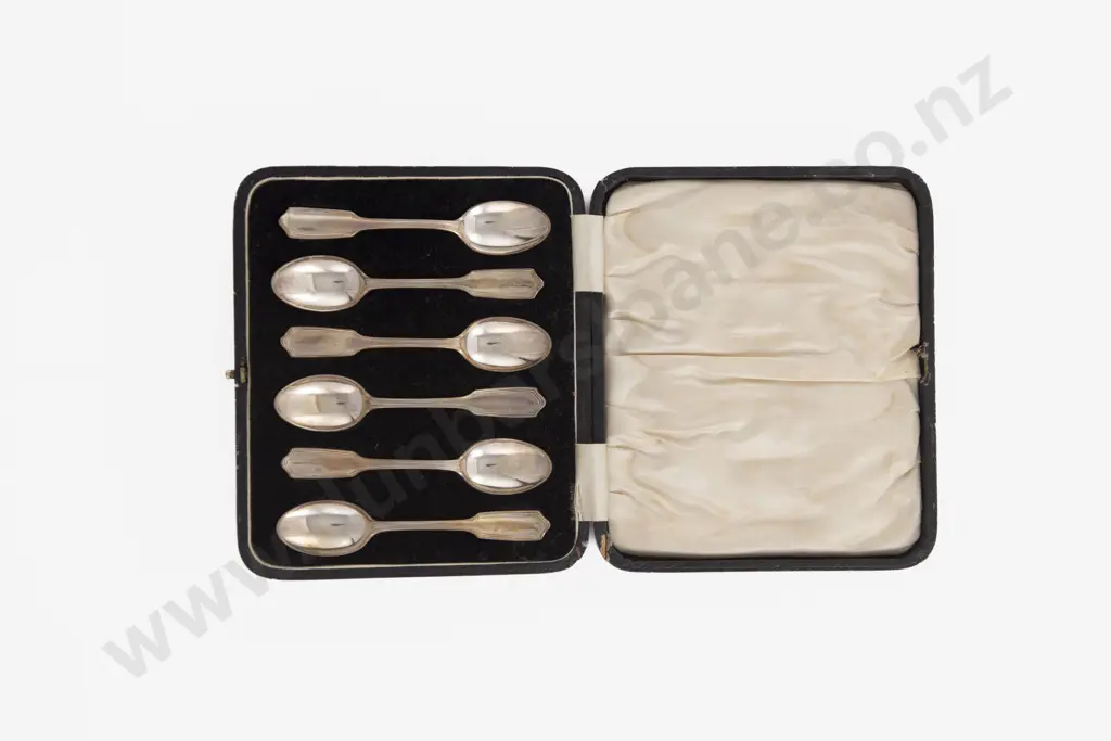 2 Cased Sets Of 6 S/S Coffee Spoons Image 1++