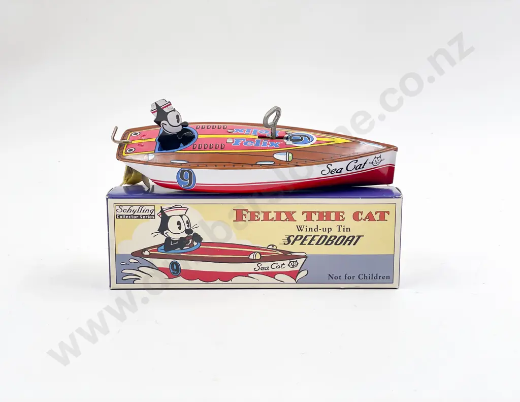 Boxed Schylling Collector Series Felix The Cat Speedboat Image 1++