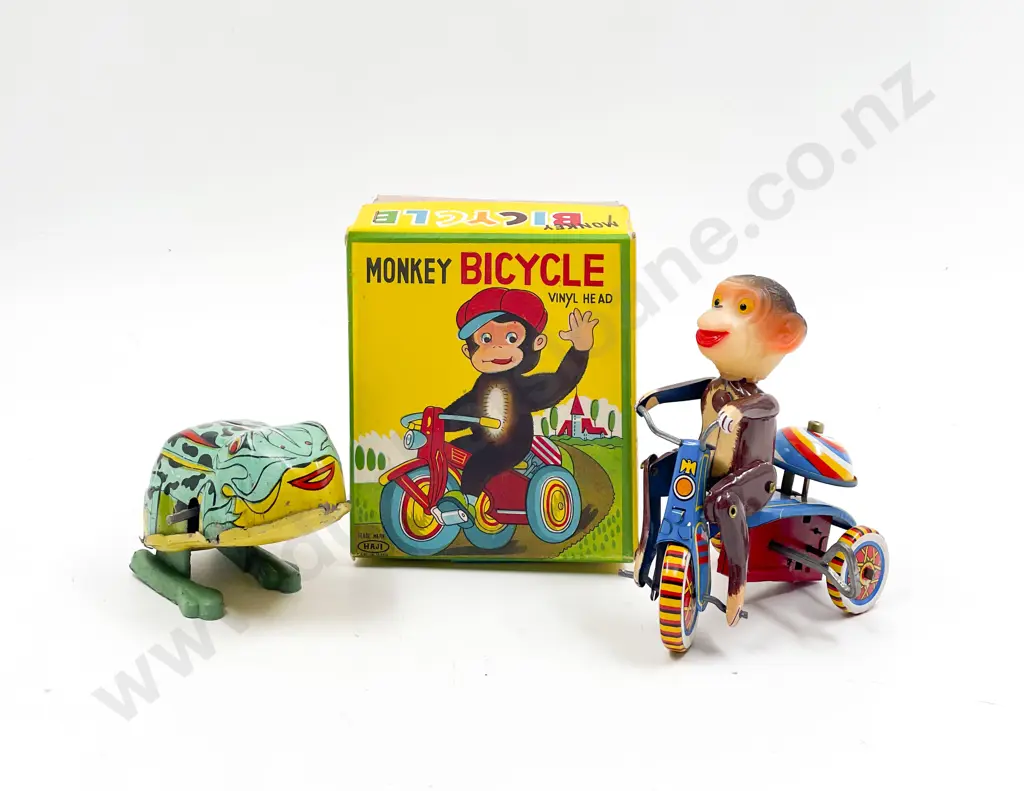 Boxed Haji Japan Monkey Bicycle and Hopping Frog Image 1++