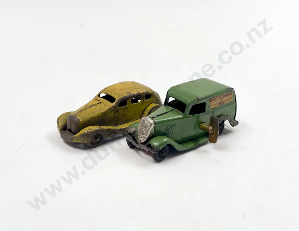 Tri-ang Minic Delivery Van and Foreign Saloon Image 1++