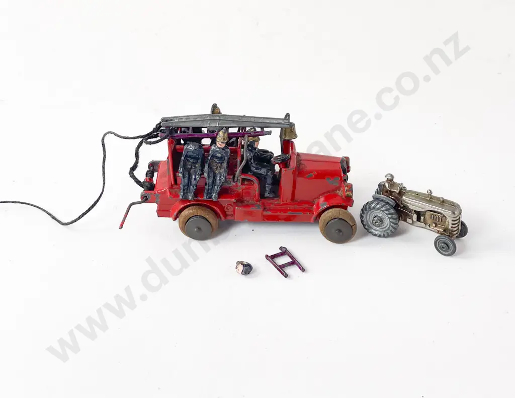 Fun Ho Tractor with Vintage Diecast Metal Fire Tractor (faults) Image 1++