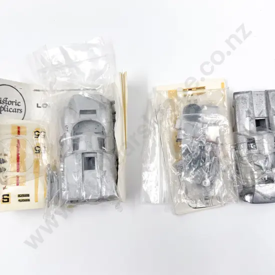 Two Historic Replicars Diecast White Metal Kit Set Small Scale Models