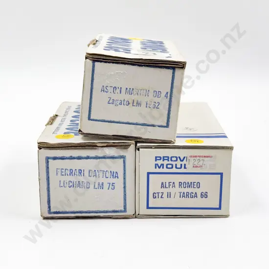 Provence Moulage Resin Kit Set 1/43 Scale Models Aston Martin Alfa Romeo and Ferrari