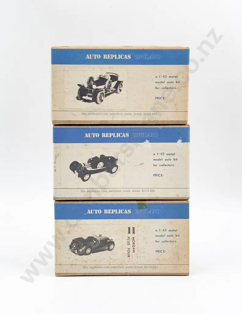 Three Auto Replicas England Diecast Model Kits 1/43 Scale Image 1++