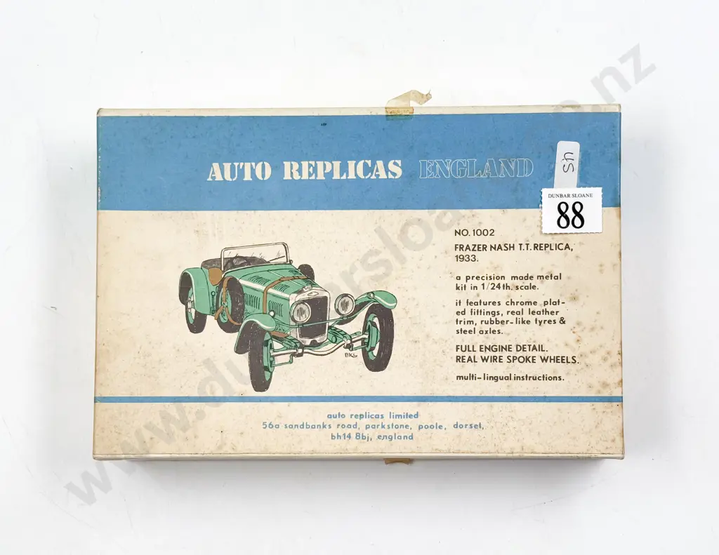 Auto Replicas England Diecast Model Kit 1/24 Scale 1933 Frazer Nash Image 1++