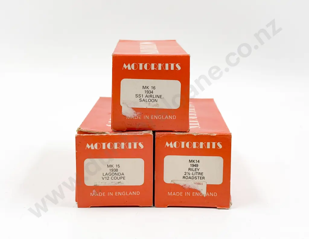 Three Mikansue 1/43 Scale Models 1949 Riley 1938 Lagonda 1934 SS1 Airline Image 1++