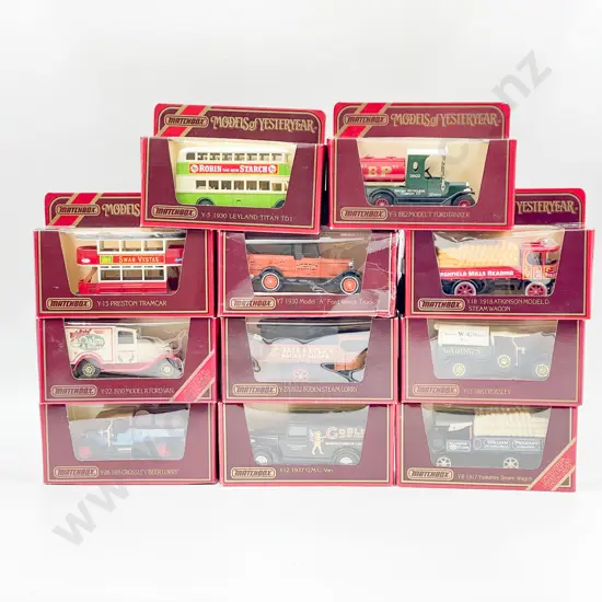 Eleven Models of Yesteryear Red Boxed