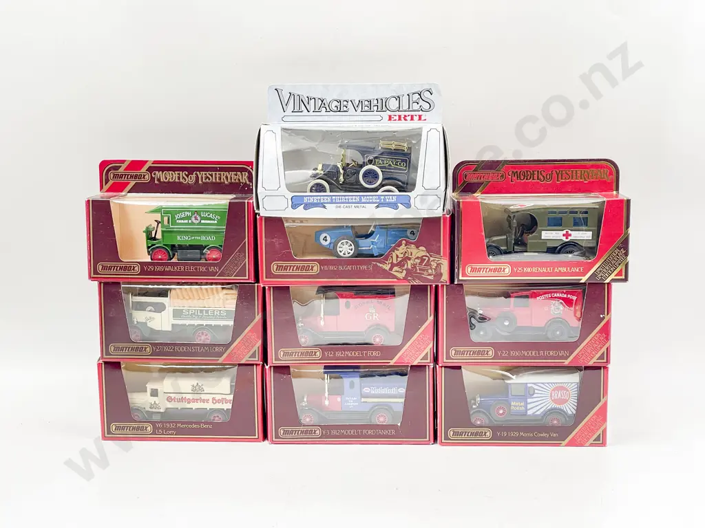 Nine Models of Yesteryear Red Boxed with Ertl 1913 Ford Image 1++
