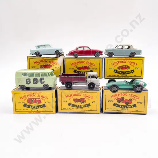 Matchbox Lesney Boxed No3 No7 No19 No34 No43 No65