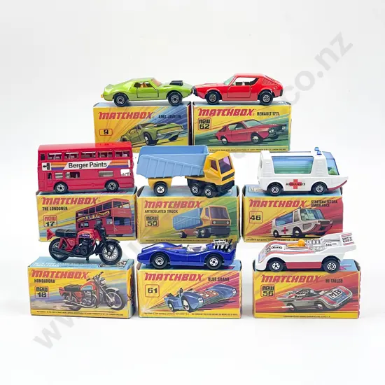 C1970's Eight Boxed Matchbox 1-75 Series Models