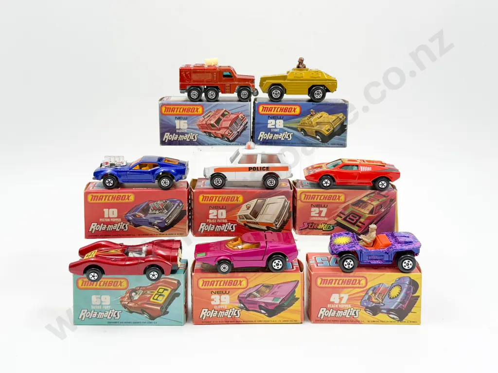 C1970's Eight Boxed Matchbox 1-75 Series Models Rola-matics and Single Streaker Image 1++