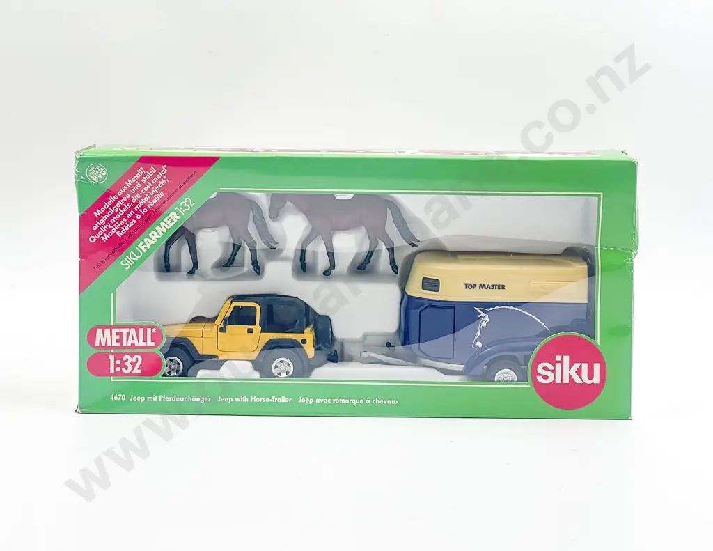 Boxed Siku Farmer Series 1:32 4670 Jeep with Horse-Trailer Image 1++