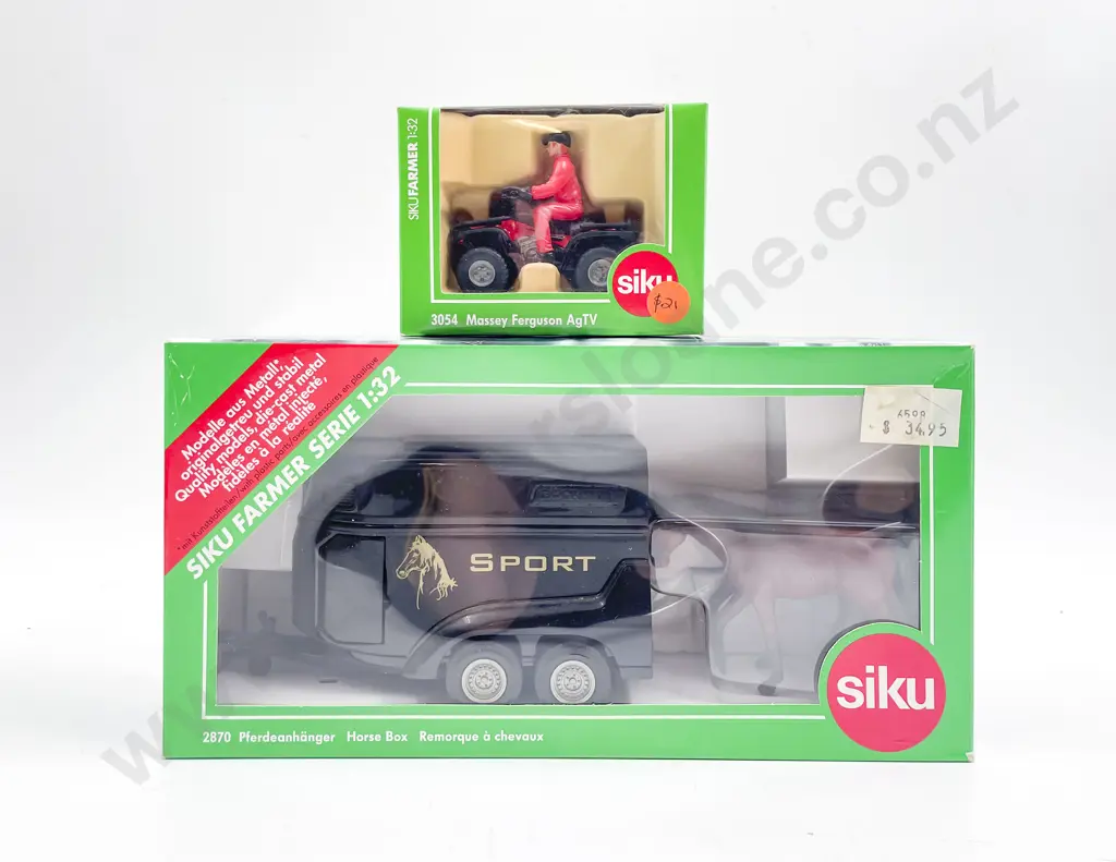 Boxed Siku Farmer Series 1:32 4671 Carriage with Horses 1951 Plough 2452 Rear Forklift Image 1++