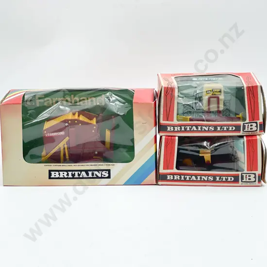 Britains Boxed 9552 Transplanter 9548 Crop Spray and 9532 Round Baler