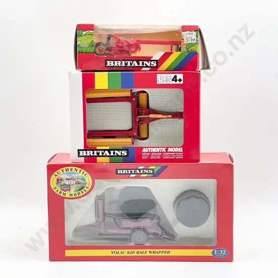 Britains Boxed 9592 Volac 820 Bale Wrapper 9545 Vaderstad EV620 Roller 9531 Vicon Grass Mower