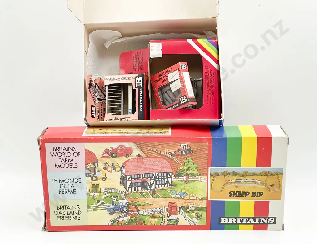 Britains Boxed 7160 Sheep Dip with 1715 1717 Accessory Packs with Qty Sheep Image 1++