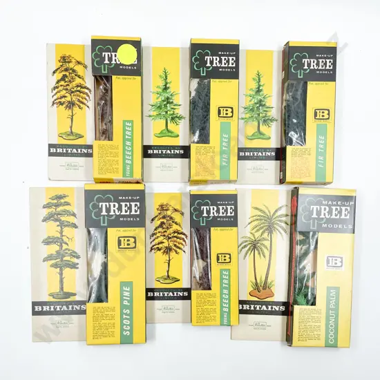 Britains Boxed Make-Up Tree Models 1815 1810 1809 x2 Fir Tree 1087 1822
