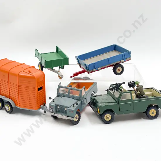 Britains Unboxed Landrover and Pony Trailer Two Trailers and Military Landrover