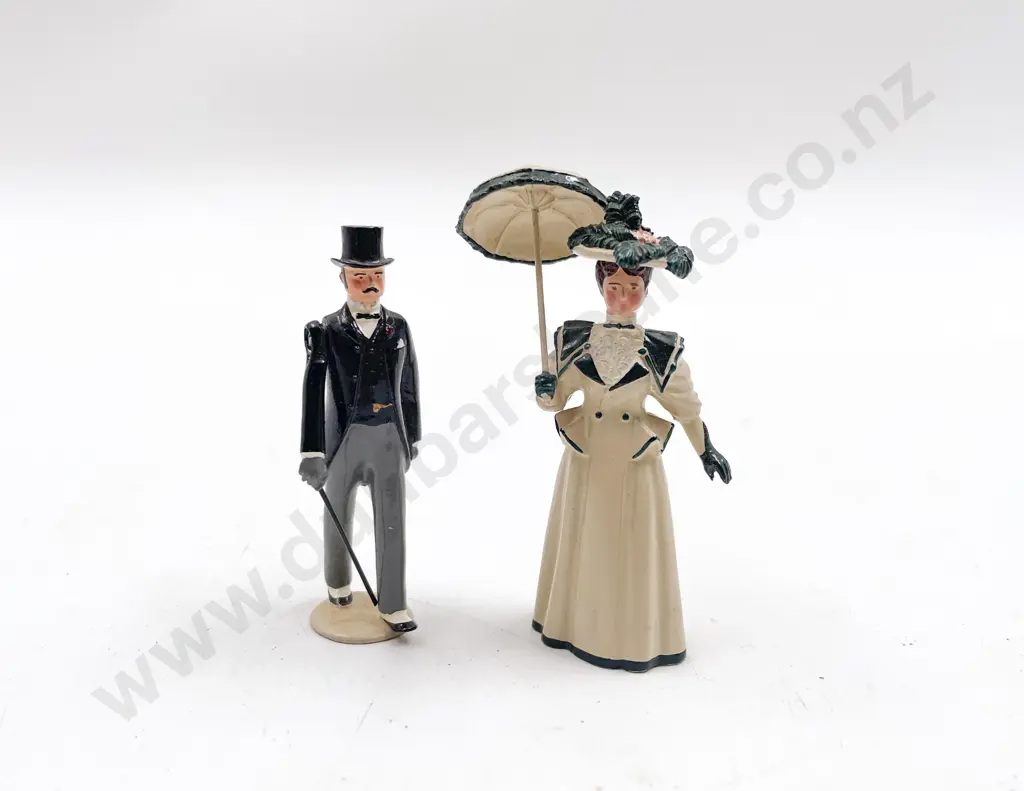 Imperial Productions No 10 Gentleman in Morning Coat & No 15 Lady with Open Parasol Image 1++