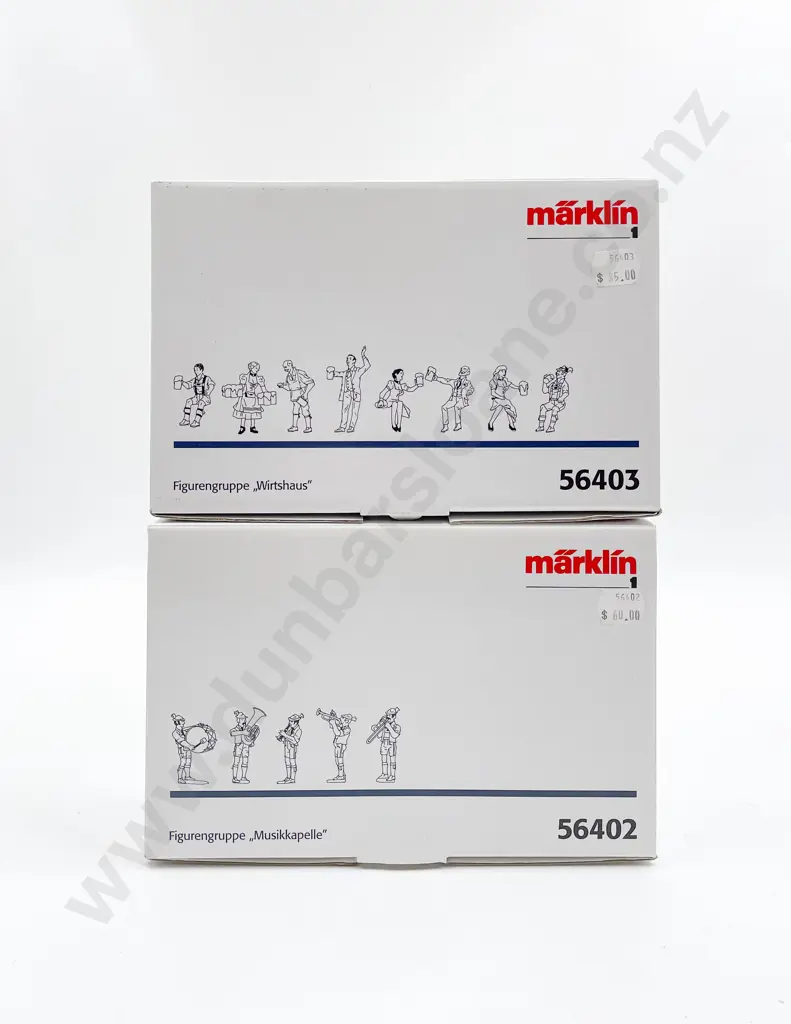 Marklin Boxed Plastic Figures 56403 & 56402 Tavern and Music Band Figure Groups Image 1++