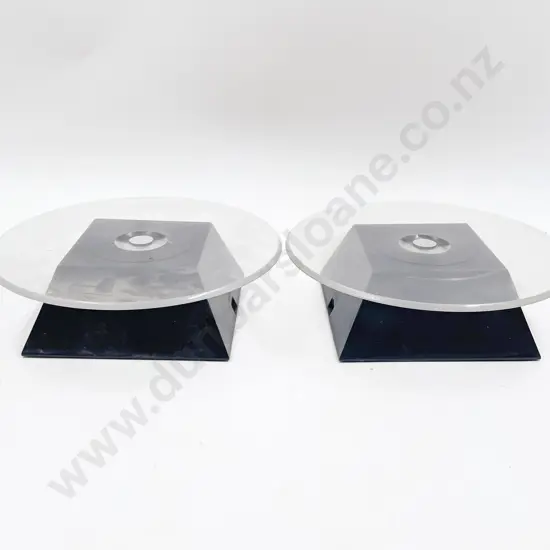 Two Boxed Revolving Display Platforms