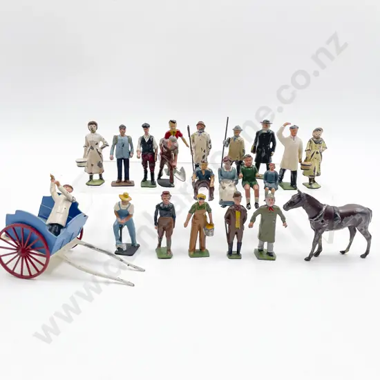 Vintage Mainly Britians Farm Hands with buggy