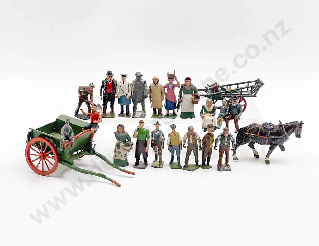 Vintage Mainly Britians Farm Hands with cart and buggy Image 1++