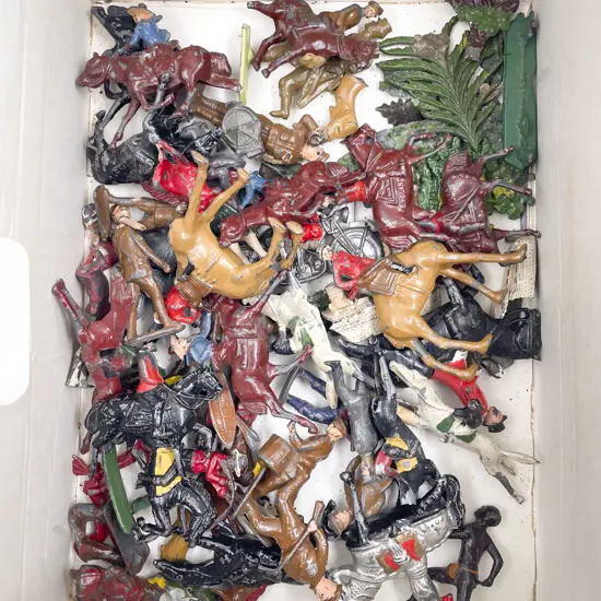 Qty Britains Metal and Other Manufacture Various Figures suitable for repair or parts