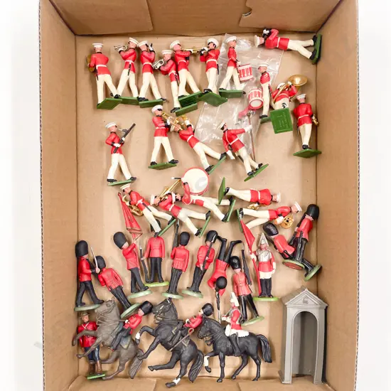 Britains Plastic Unboxed Military Marching Band and Soldiers at Parade