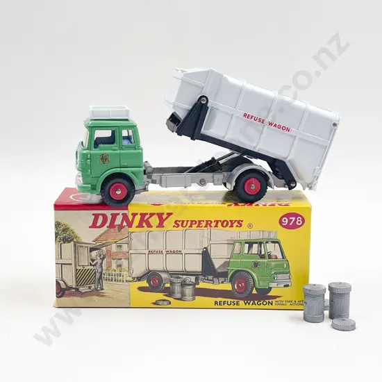 Boxed Dinky 978 Refuse Wagon with Rubbish Bins