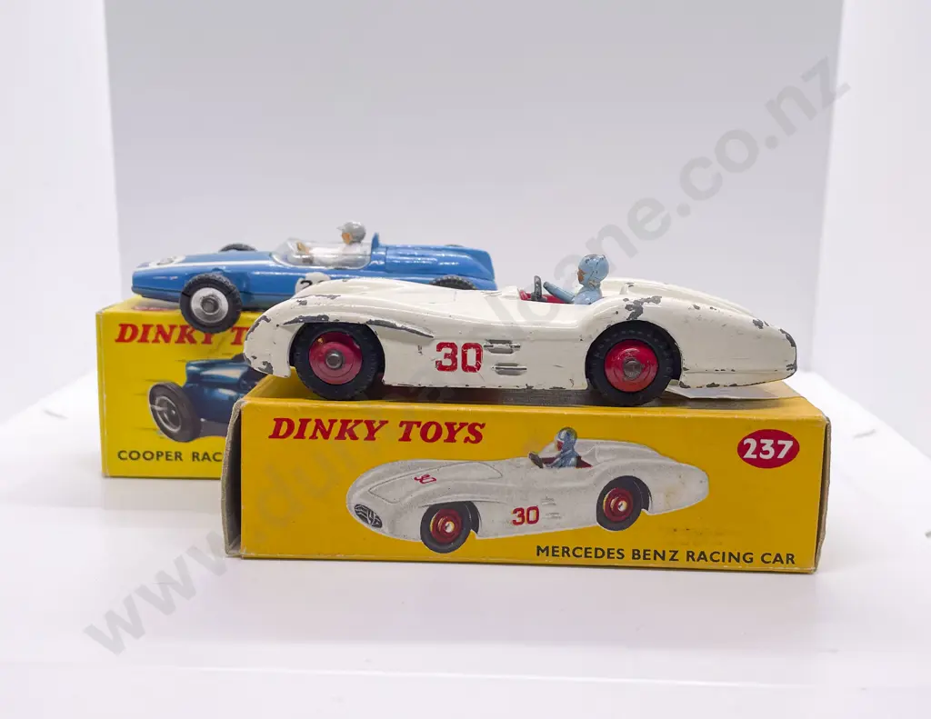 Dinky Boxed 240 Cooper Racing Car and 237 Mercedes Benz Racing Car Image 1++