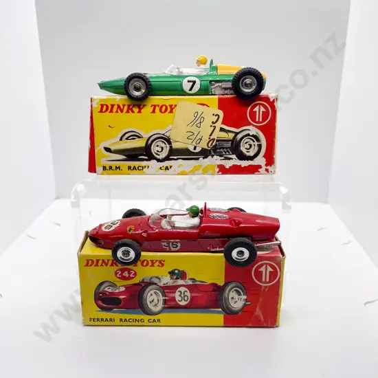 Dinky Boxed 243 BRM Racing Car and 242 Ferrari Racing Car