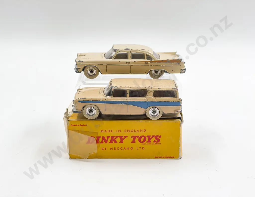 Dinky Boxed 173 Nash Rambler and unboxed 191 Dodge Royal Sedan playworn models Image 1++