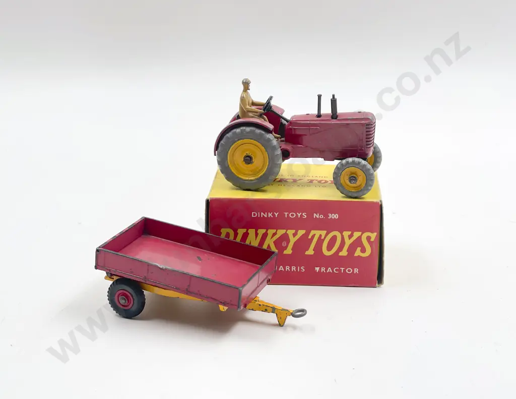 Dinky Boxed 300 Massey-Harris Tractor and Unboxed 319 Weeks Tipping Farm Tractor playworn vehicles Image 1++