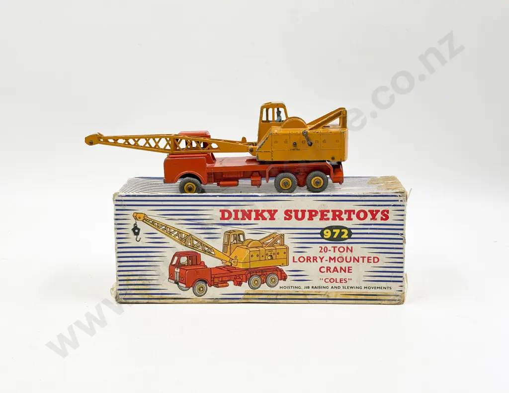 Dinky Boxed Super Toys 972 20-Ton Lorry-Mounted Crane "Coles" playworn Image 1++