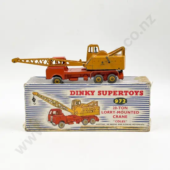 Dinky Boxed Super Toys 972 20-Ton Lorry-Mounted Crane "Coles" playworn