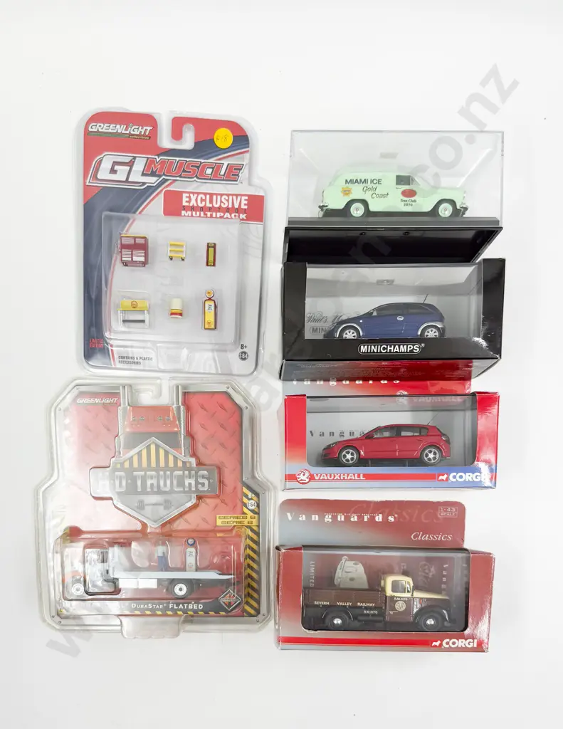 Corgi Two Boxed Models with Minichamps and Trax Models Accessory Pack Image 1++