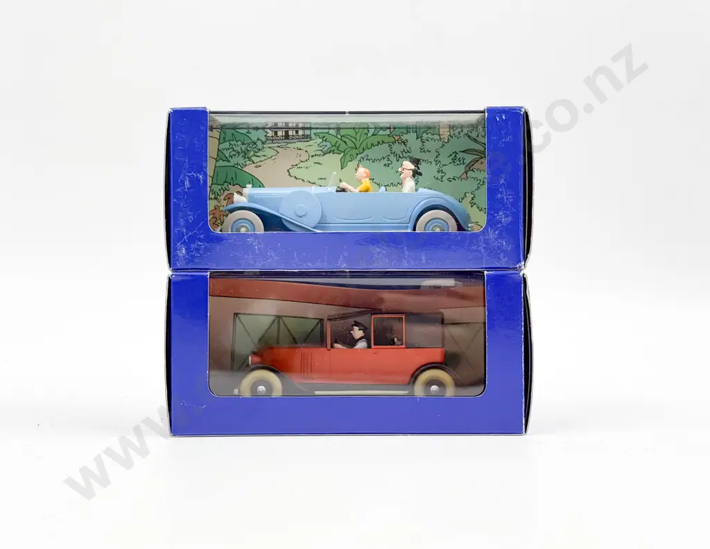 En Voiture TinTin Two Vehicle Models Le Taxi rouge and La Lincoln Torpedo Image 1++