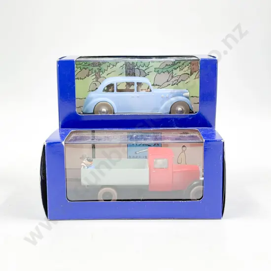 En Voiture TinTin Two Vehicle Models Le camion rouge du Lotus bleu and de Bianca Castafiore
