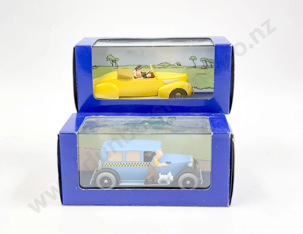 En Voiture TinTin Two Vehicle Models Le cabriolet du capitaine Haddock (af) and Le Taxi Image 1++