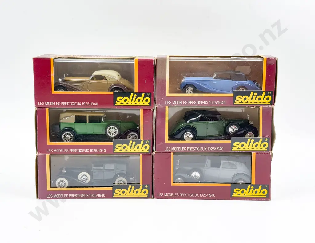 Six Boxed Solido Vintage Car Models Image 1++