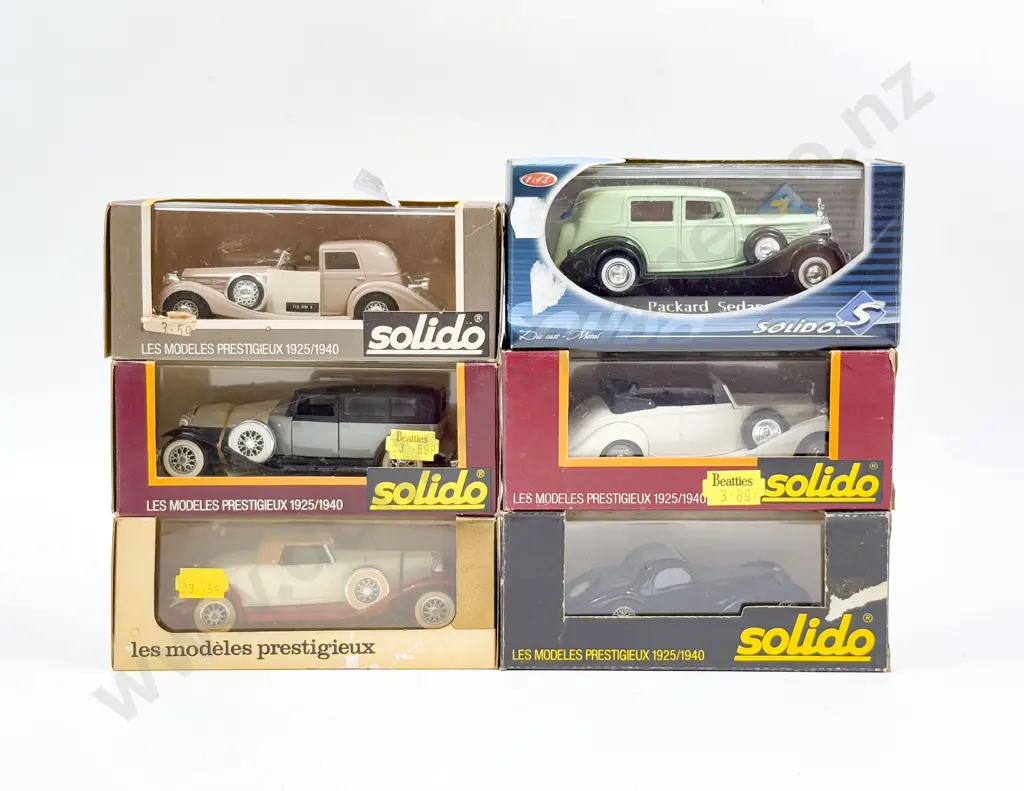 Six Boxed Solido Vintage Car Models Image 1++