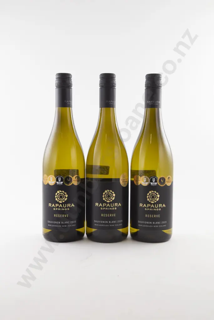 3 Bottles NZ Rapaura Springs "RESERVE" Sauvignon Blanc 2023 Image 1++