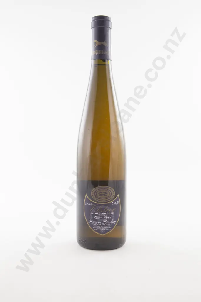 1 Bottle NZ Highfield Estate Elstree Marlborough Brut Reserve Riesling 1998 Image 1++