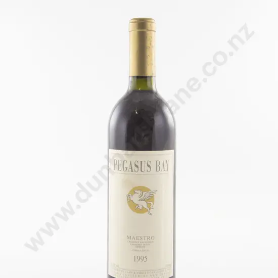 1 Bottle NZ Pegasus Bay Maestro Cabernet Sauvignon Cabernet Franc Merlot Unfiltered 1995