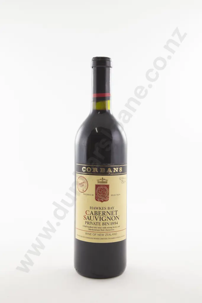 1 Bottle NZ Corban's Private Bin Cabernet Sauvignon 1994 Image 1++