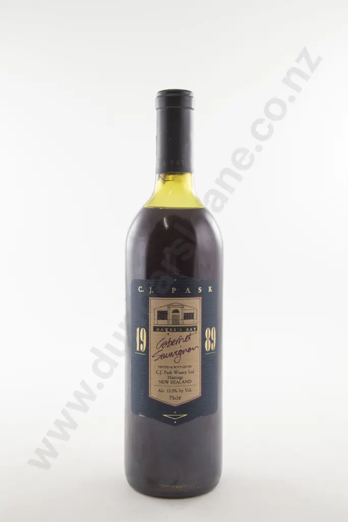 1 Bottle NZ CJ Pask Cabernet Sauvignon 1989 Image 1++